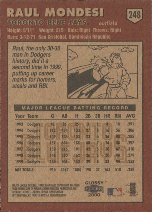 A2321- 2000 Fleer Tradition Glossy BB Cards 1-250 -You Pick- 15+ FREE US SHIP - Picture 469 of 473