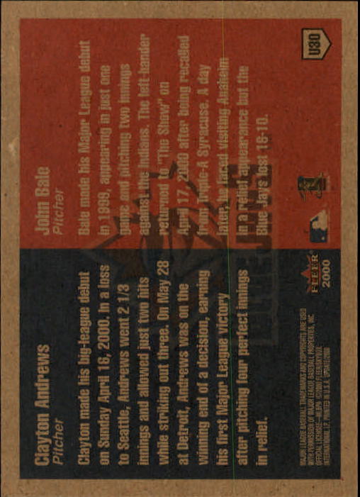 2000 Fleer Tradition Update Baseball "Main Set" Base Cards - Picture 59 of 297