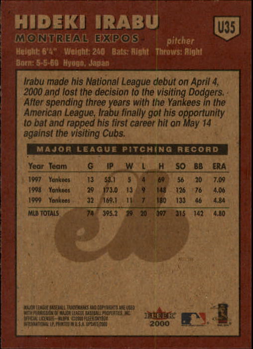 2000 Fleer Tradition Update Baseball "Main Set" Base Cards - Picture 69 of 297