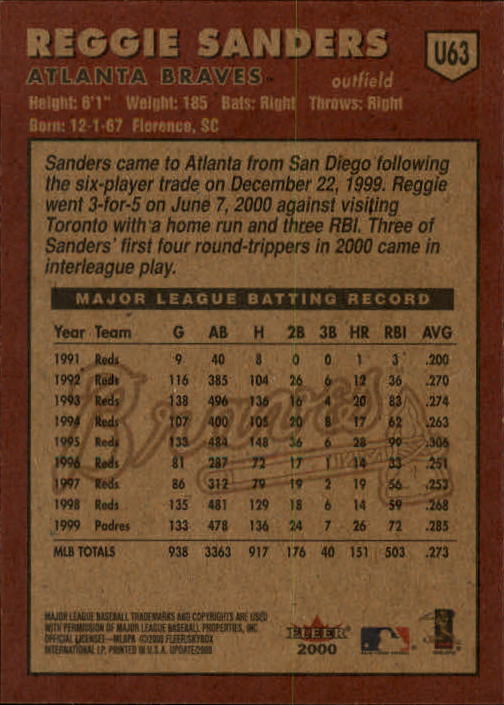 2000 Fleer Tradition Update Baseball "Main Set" Base Cards - Picture 123 of 297