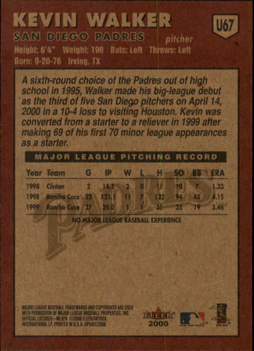 2000 Fleer Tradition Update Baseball "Main Set" Base Cards - Picture 131 of 297