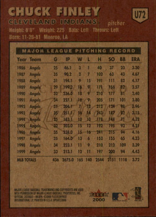 2000 Fleer Tradition Update Baseball "Main Set" Base Cards - Picture 141 of 297