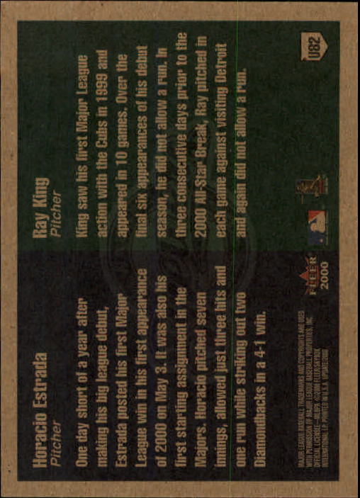 2000 Fleer Tradition Update Baseball "Main Set" Base Cards - Picture 161 of 297