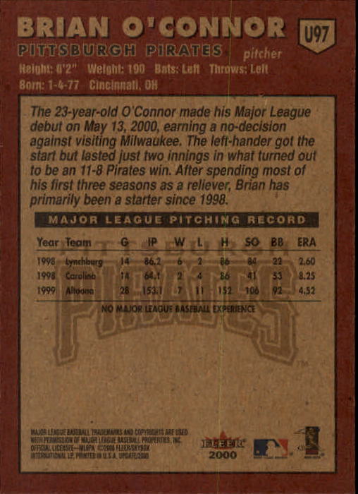 2000 Fleer Tradition Update Baseball "Main Set" Base Cards - Picture 191 of 297