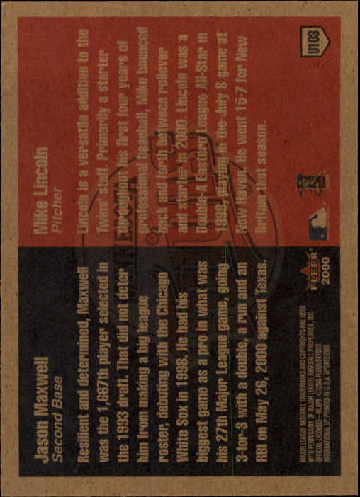 2000 Fleer Tradition Update Baseball "Main Set" Base Cards - Picture 203 of 297
