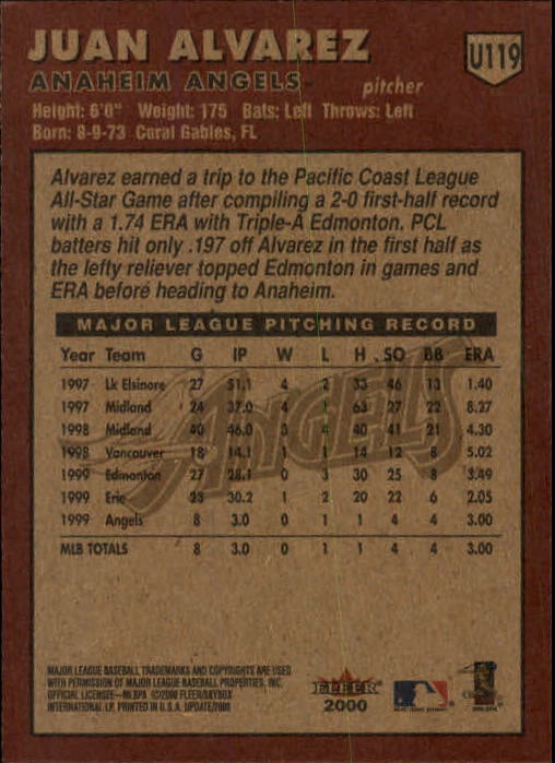 2000 Fleer Tradition Update Baseball "Main Set" Base Cards - Picture 235 of 297