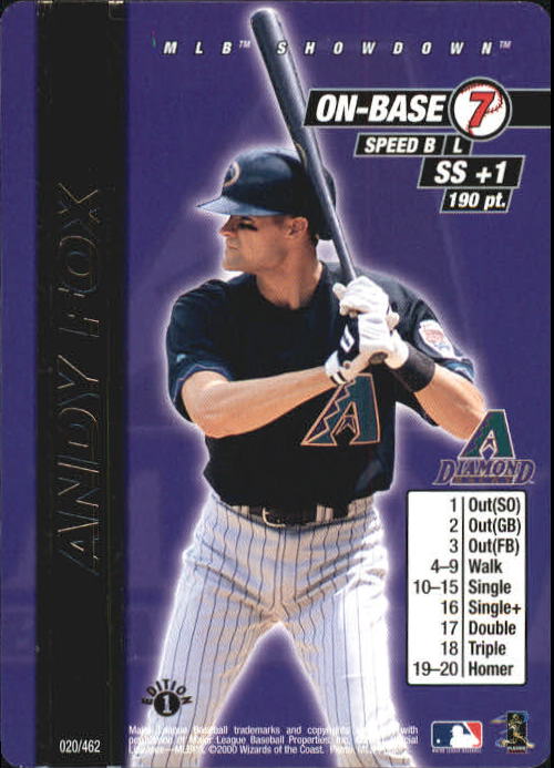 2000 MLB Showdown 1st Edition #20 Andy Fox