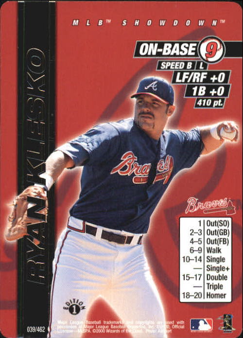 2000 MLB Showdown 1st Edition #39 Ryan Klesko