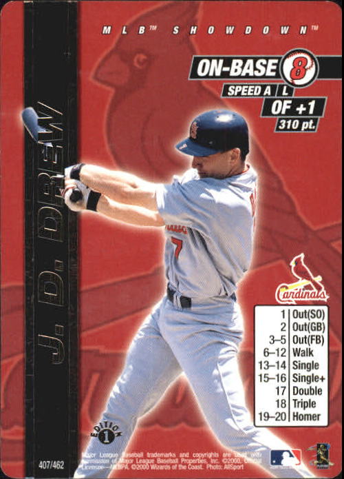 2000 MLB Showdown 1st Edition #407 J.D. Drew