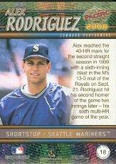 2000 Pacific Command Performers #18 Alex Rodriguez back image