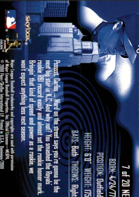 2000 SkyBox Dominion New Era #7 Carlos Beltran back image