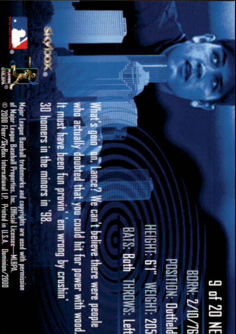 2000 SkyBox Dominion New Era #9 Lance Berkman back image