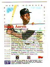 2000 Topps #237B H.Aaron MM 1957 MVP back image