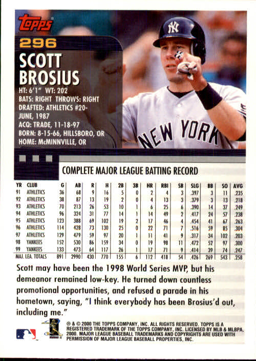 A1917- 2000 Topps Baseball Karten 245-478 + Einsätze -du Pick- 15 + Gratis US - Bild 99 von 415
