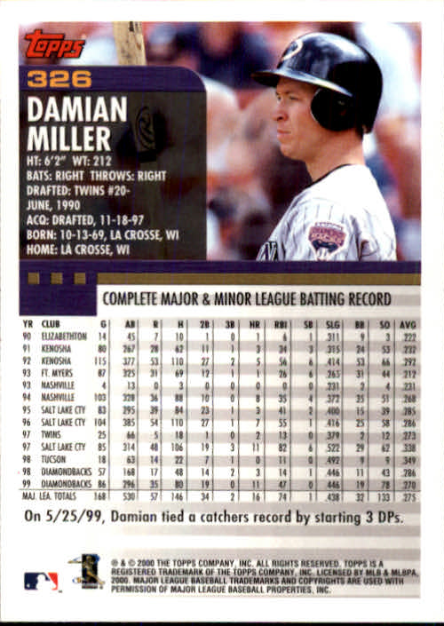 A1917- 2000 Topps Baseball Karten 245-478 + Einsätze -du Pick- 15 + Gratis US - Bild 155 von 415