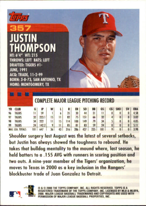 A1917- 2000 Topps Baseball Karten 245-478 + Einsätze -du Pick- 15 + Gratis US - Bild 213 von 415