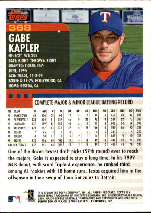 A1917- 2000 Topps Baseball Karten 245-478 + Einsätze -du Pick- 15 + Gratis US - Bild 233 von 415