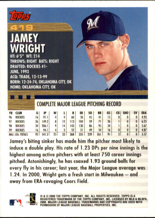 A1917- 2000 Topps Baseball Karten 245-478 + Einsätze -du Pick- 15 + Gratis US - Bild 327 von 415