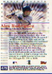 2000 Topps #479E A.Rodriguez MM 1996 Batting Leader back image