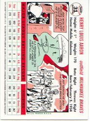 2000 Topps Aaron Chrome Refractors #3 Hank Aaron 1956 back image