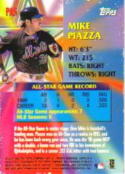 2000 Topps Limited Perennial All-Stars #PA5 Mike Piazza back image