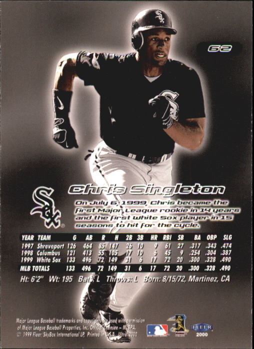 2000 Ultra #62 Chris Singleton back image