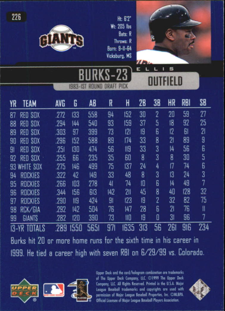 B1283- 2000 Upper Deck BB Card #s 1-250 +Rookies -You Pick- 15+ FREE US SHIP - Picture 443 of 491