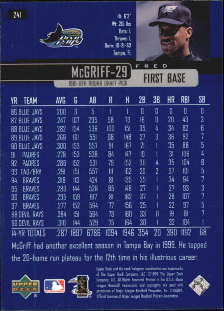 B1283- 2000 Upper Deck BB Card #s 1-250 +Rookies -You Pick- 15+ FREE US SHIP - Picture 473 of 491