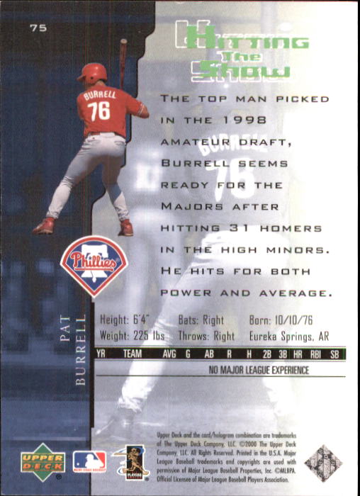 A6745- 2000 Upper Deck Hitter's Verein BB Versch. Karten -du Pick- 15 + Gratis - Bild 129 von 159