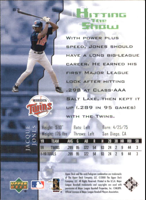 A6745- 2000 Upper Deck Hitter's Verein BB Versch. Karten -du Pick- 15 + Gratis - Bild 143 von 159