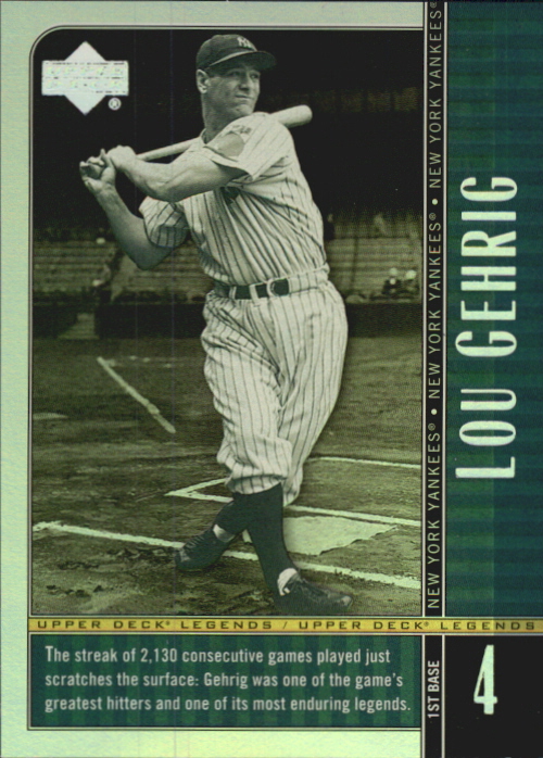 2000 Upper Deck Legends #86 Lou Gehrig