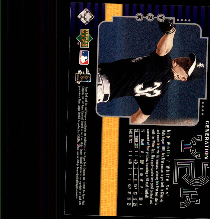 2000 Upper Deck Legends #92 Kip Wells Y2K back image