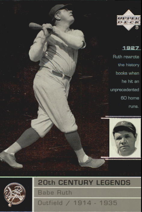 2000 Upper Deck Legends #106 Babe Ruth 20C