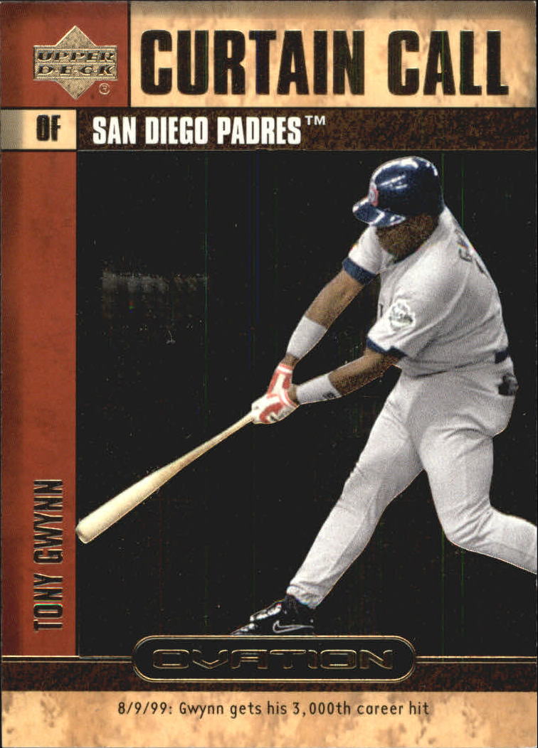 1990 Upper Deck #344 Tony Gwynn UER/Doubles stats on/card back are