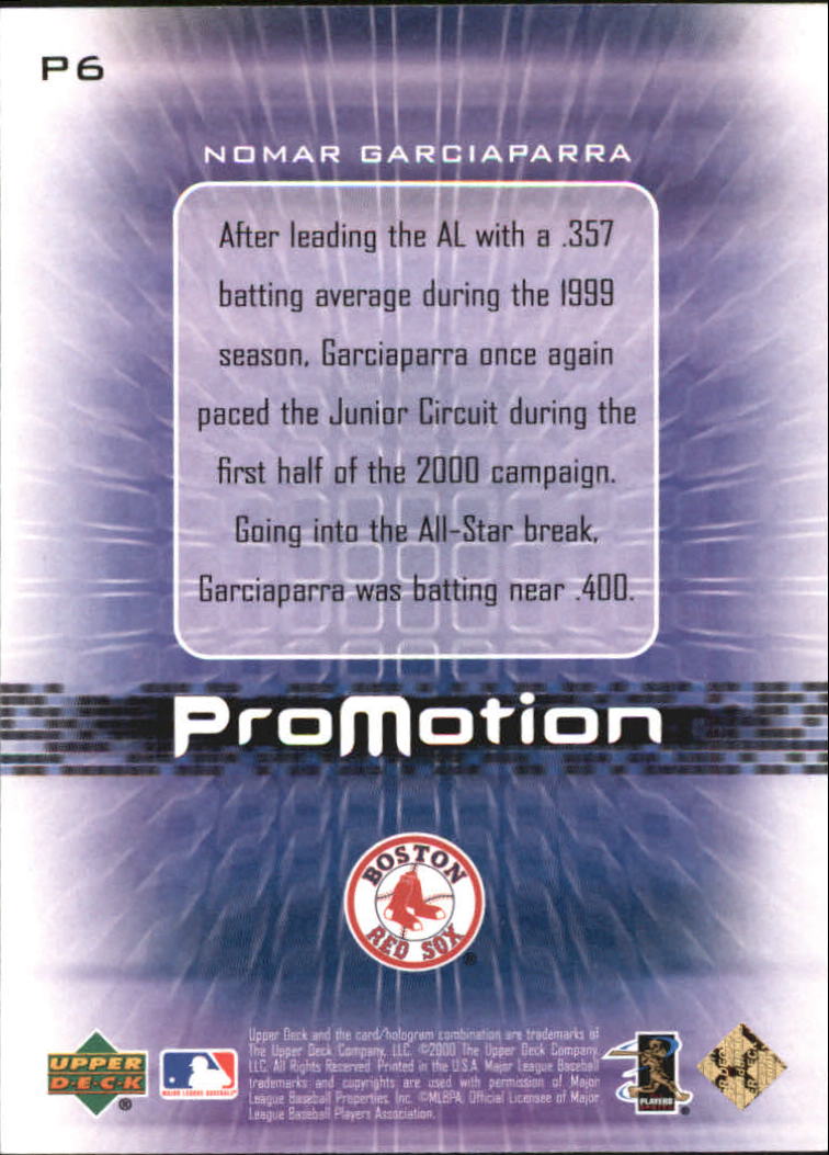 2000 Upper Deck Pros and Prospects ProMotion #P6 Nomar Garciaparra back image