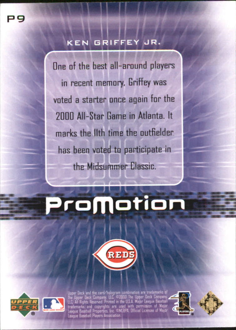 2000 Upper Deck Pros and Prospects ProMotion #P9 Ken Griffey Jr. back image