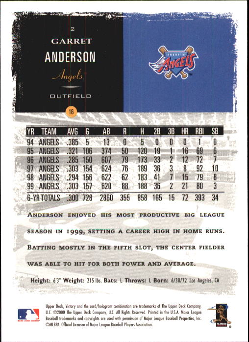 B3902- 2000 Upper Deck Victory BB #s 1-250 +Rookies -You Pick- 15+ FREE US SHIP - Bild 5 von 496