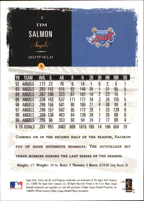 B3902- 2000 Upper Deck Victory BB #s 1-250 +Rookies -You Pick- 15+ FREE US SHIP - Bild 7 von 496