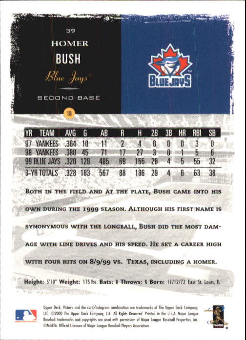 B3902- 2000 Upper Deck Victory BB #s 1-250 +Rookies -You Pick- 15+ FREE US SHIP - Bild 79 von 496