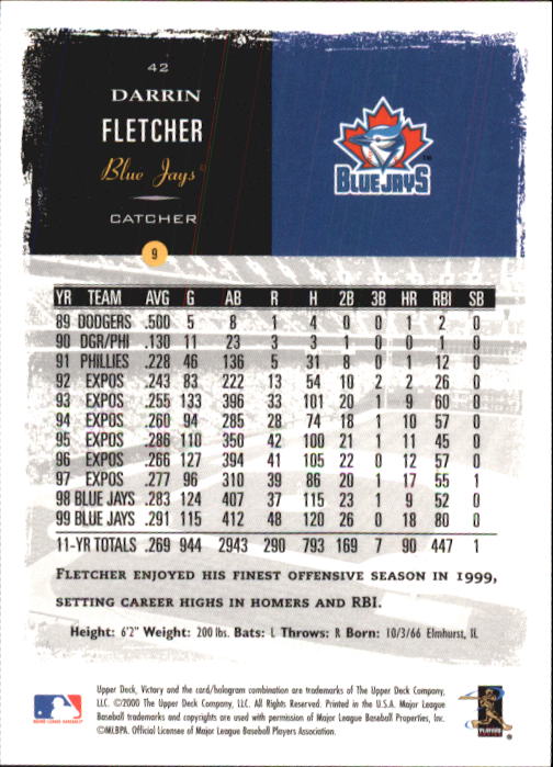 B3902- 2000 Upper Deck Victory BB #s 1-250 +Rookies -You Pick- 15+ FREE US SHIP - Bild 85 von 496