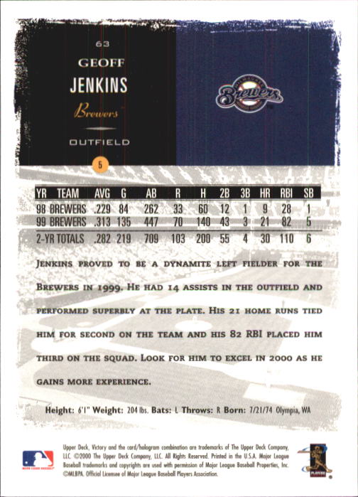 B3902- 2000 Upper Deck Victory BB #s 1-250 +Rookies -You Pick- 15+ FREE US SHIP - Bild 127 von 496