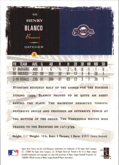 B3902- 2000 Upper Deck Victory BB #s 1-250 +Rookies -You Pick- 15+ FREE US SHIP - Bild 133 von 496