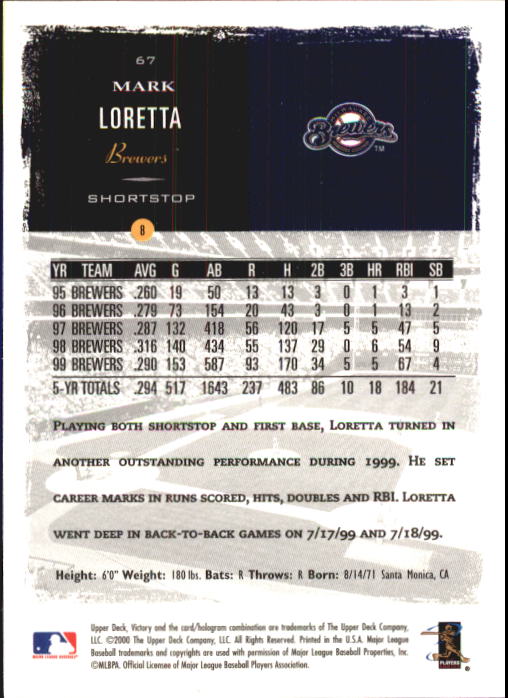 B3902- 2000 Upper Deck Victory BB #s 1-250 +Rookies -You Pick- 15+ FREE US SHIP - Bild 135 von 496