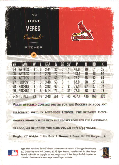 B3902- 2000 Upper Deck Victory BB #s 1-250 +Rookies -You Pick- 15+ FREE US SHIP - Bild 145 von 496
