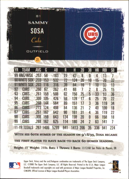B3902- 2000 Upper Deck Victory BB #s 1-250 +Rookies -You Pick- 15+ FREE US SHIP - Bild 163 von 496