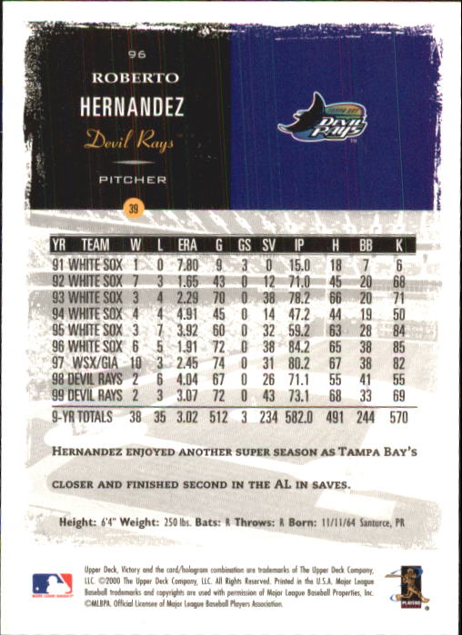 B3902- 2000 Upper Deck Victory BB #s 1-250 +Rookies -You Pick- 15+ FREE US SHIP - Bild 191 von 496