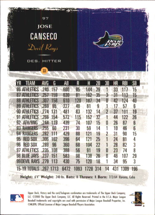 B3902- 2000 Upper Deck Victory BB #s 1-250 +Rookies -You Pick- 15+ FREE US SHIP - Bild 193 von 496