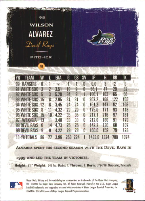 B3902- 2000 Upper Deck Victory BB #s 1-250 +Rookies -You Pick- 15+ FREE US SHIP - Bild 195 von 496