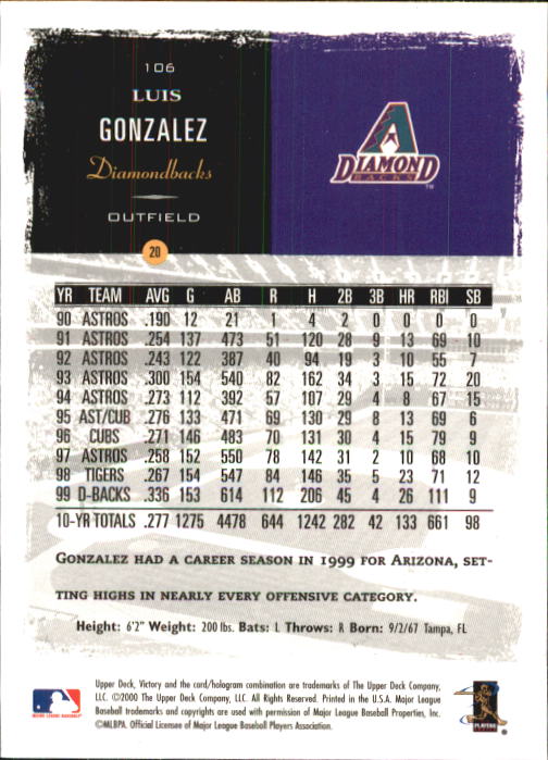 B3902- 2000 Upper Deck Victory BB #s 1-250 +Rookies -You Pick- 15+ FREE US SHIP - Bild 211 von 496