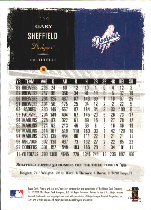 B3902- 2000 Upper Deck Victory BB #s 1-250 +Rookies -You Pick- 15+ FREE US SHIP - Bild 227 von 496